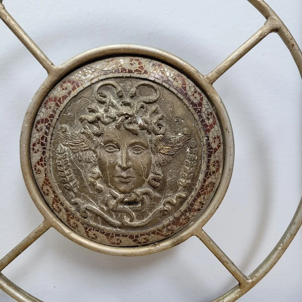 Vintage Montage 1994 Medusa Made in Mexico Hanging Wall Decor Metal